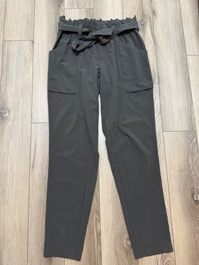 Athleta Skyline Paperbag Waist Tie Pants - Olive